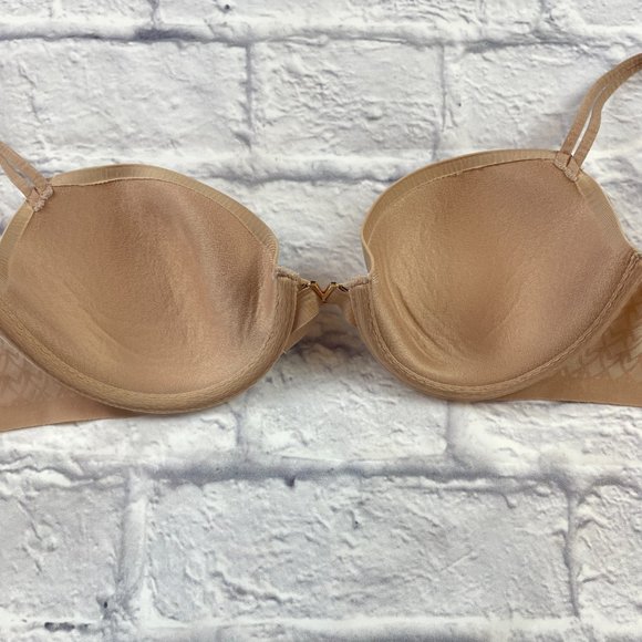 VICTORIA'S SECRET SEXY ILLUSIONS NUDE LIGHTLY LINED DEMI BRA 32C - Picture 8 of 11
